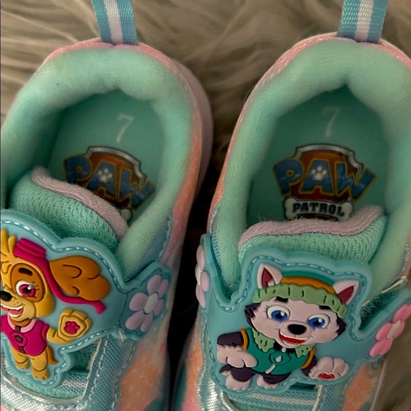 Paw Patrol Pink and Teal Kids Sneakers - Picture 3 of 3